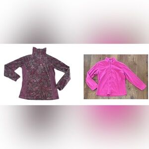 Columbia Womens 1/4 quarter zip pullover bundle Sz large 2 total